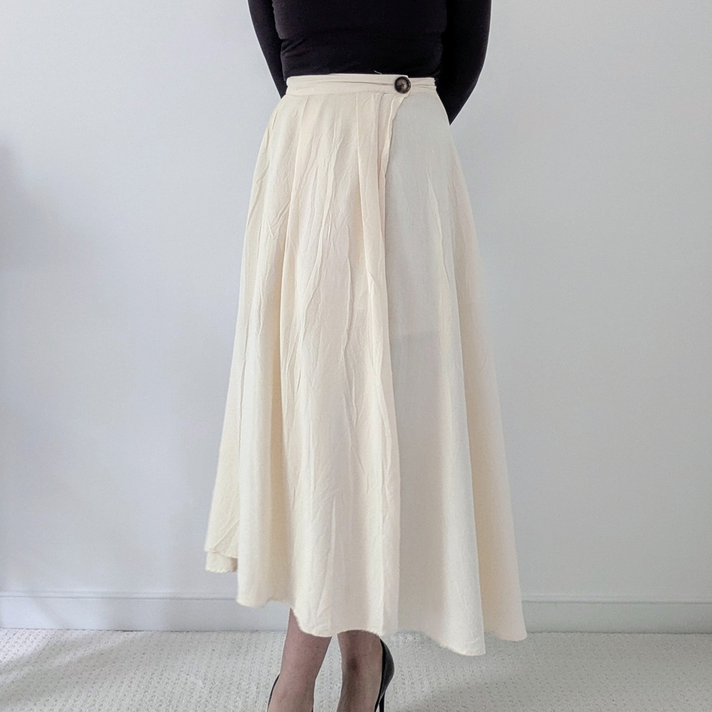 Who What Wear Elegant Cream Maxi Skirt